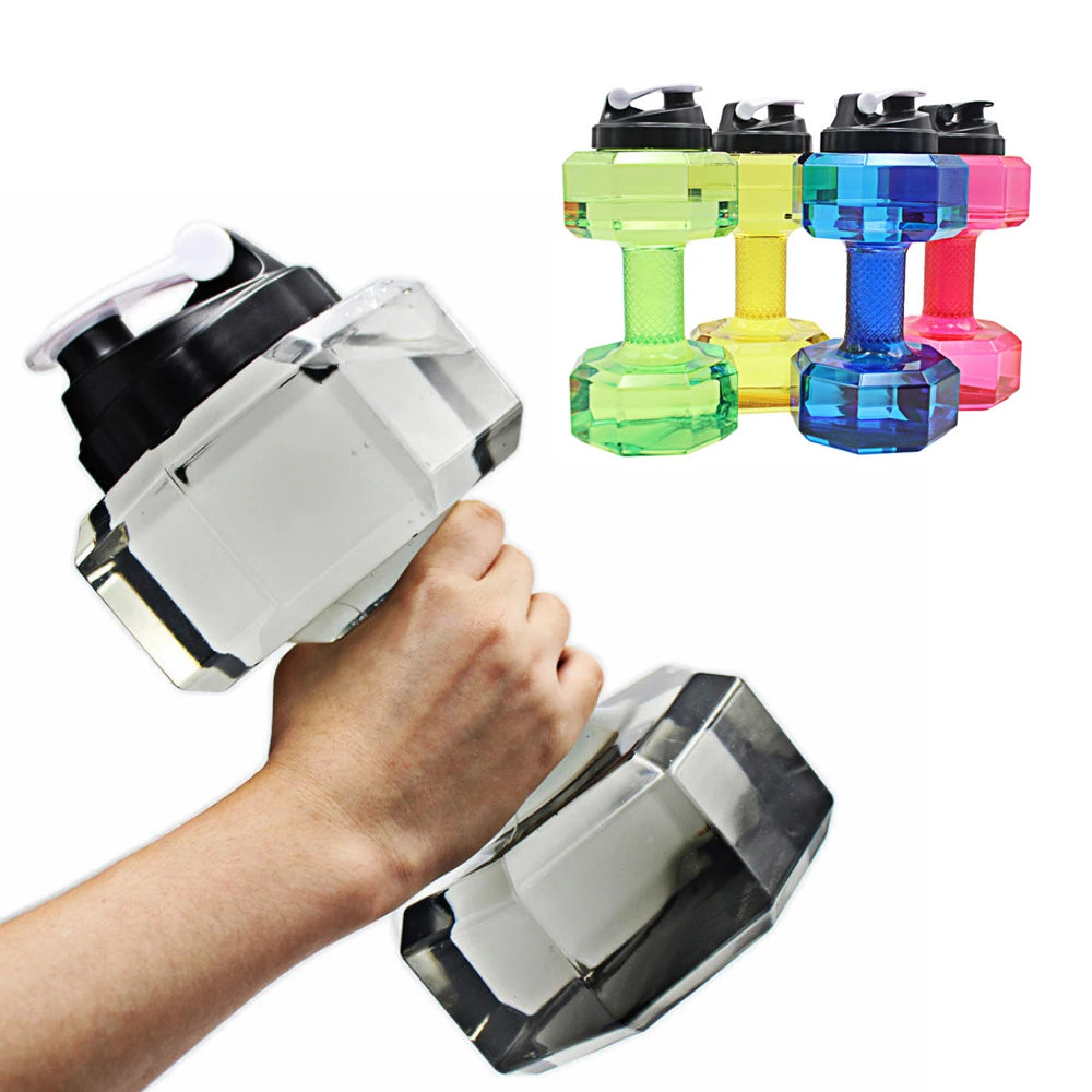 Water Dumbbell Sport Bottle - Large Capacity for Fitness