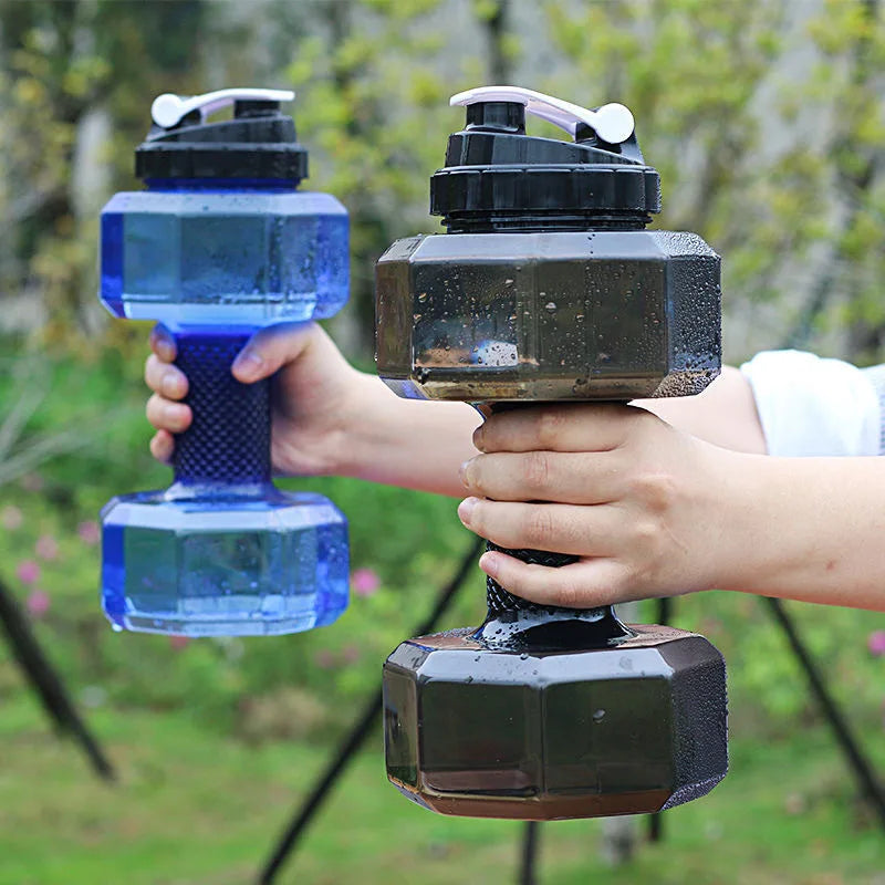 Water Dumbbell Sport Bottle - Large Capacity for Fitness