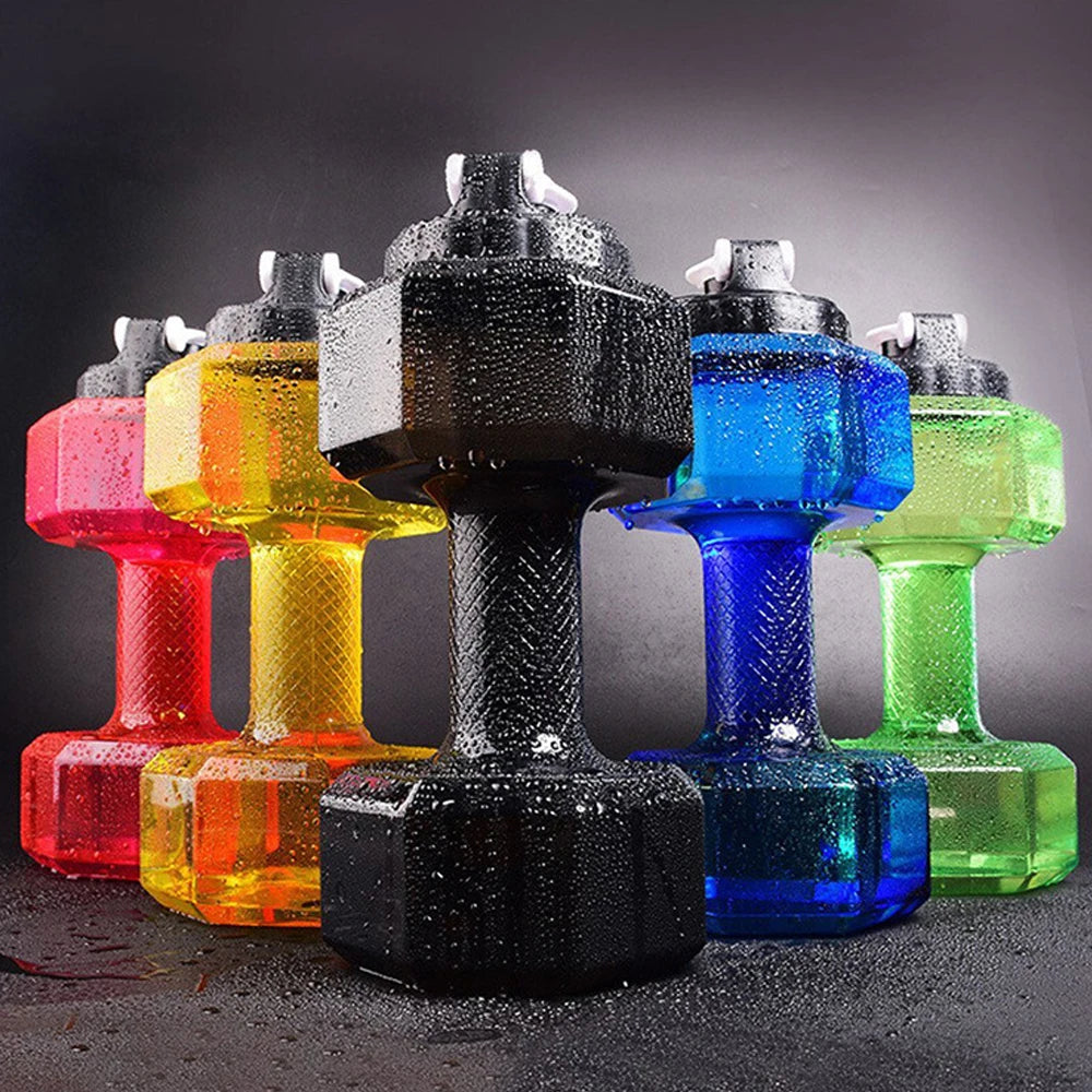 Water Dumbbell Sport Bottle - Large Capacity for Fitness