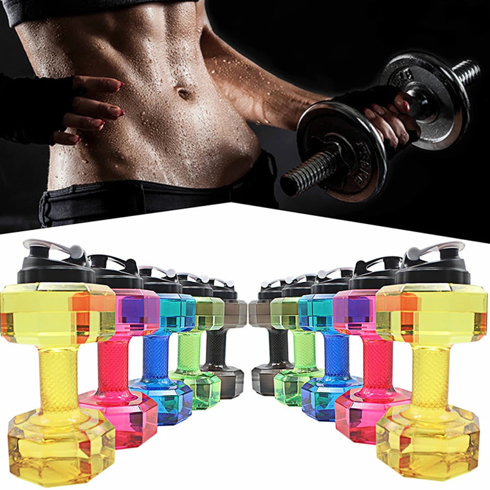 Water Dumbbell Sport Bottle - Large Capacity for Fitness