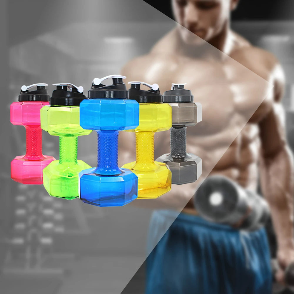 Water Dumbbell Sport Bottle - Large Capacity for Fitness