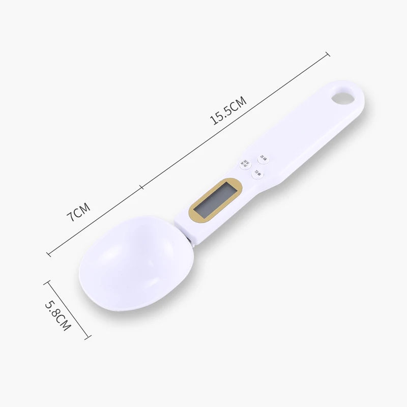 Digital Kitchen Spoon Scale – Precision 500g/0.1g LCD Measuring Tool for Cooking, Baking, Milk & Coffee.