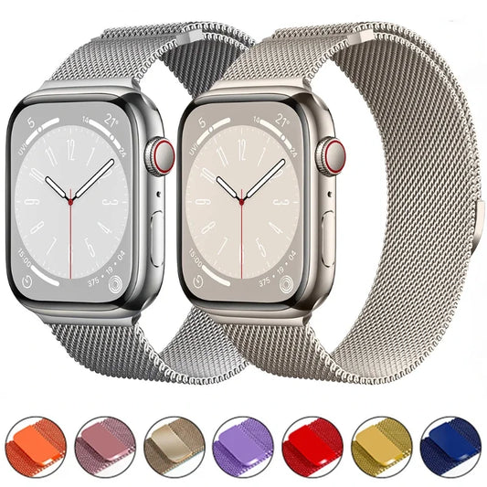 Milanese Loop Metal Strap for Apple Watch – Magnetic Bracelet for Series 1-9, SE & Ultra (38mm, 40mm, 41mm, 42mm, 44mm, 45mm, 46mm, 49mm)